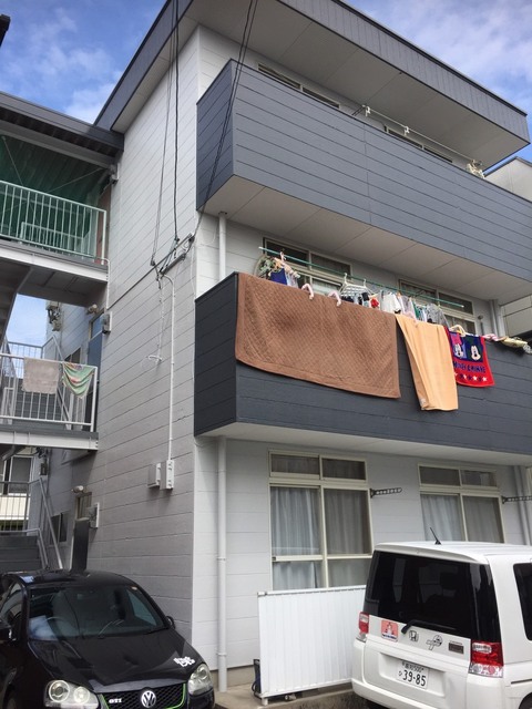 熊本市東区南町　アパート屋根外壁塗装工事サムネイル