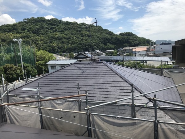 熊本市西区小島　戸建賃貸屋根塗装工事サムネイル