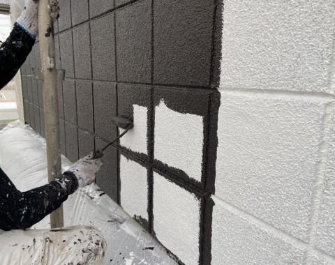 熊本市南区　ビル外壁塗装工事